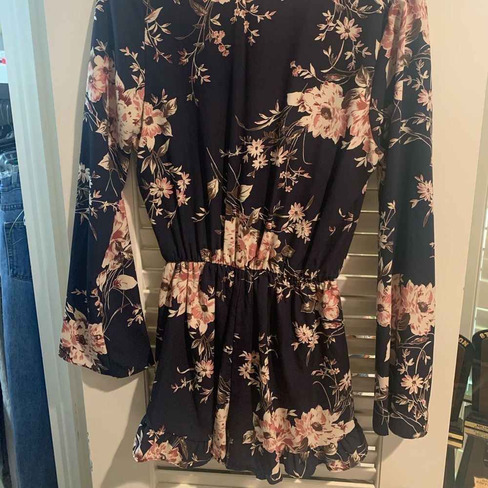 Floral Romper with ruffled bottom